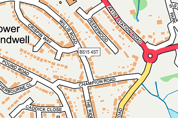 BS15 4ST map - OS OpenMap – Local (Ordnance Survey)