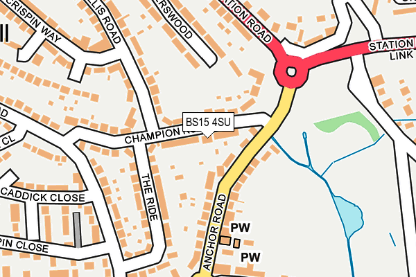 BS15 4SU map - OS OpenMap – Local (Ordnance Survey)