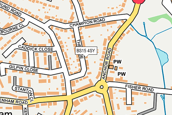 BS15 4SY map - OS OpenMap – Local (Ordnance Survey)