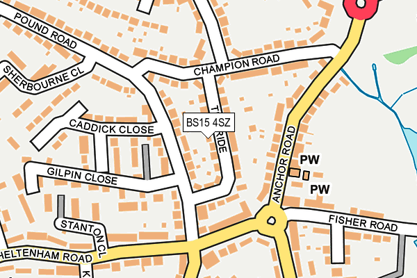 BS15 4SZ map - OS OpenMap – Local (Ordnance Survey)