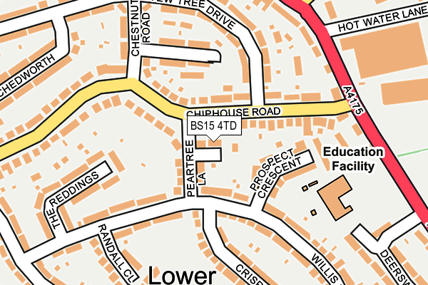BS15 4TD map - OS OpenMap – Local (Ordnance Survey)