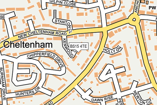 BS15 4TE map - OS OpenMap – Local (Ordnance Survey)