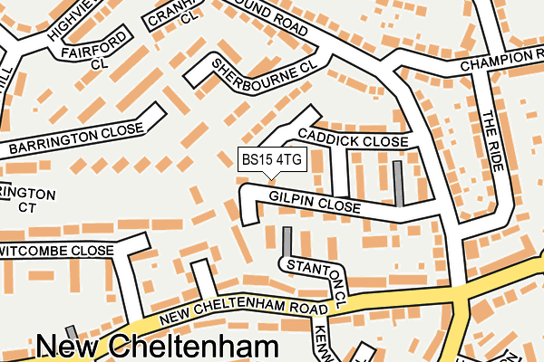 BS15 4TG map - OS OpenMap – Local (Ordnance Survey)