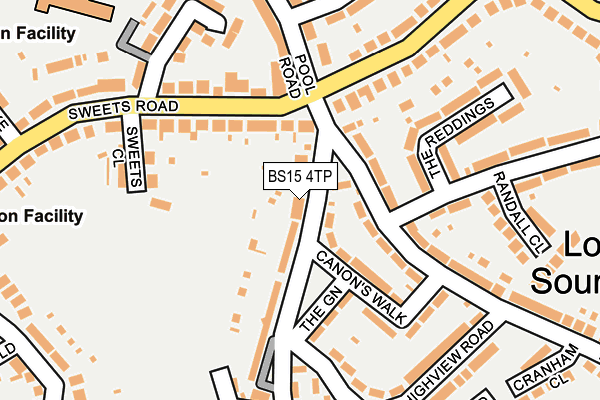 BS15 4TP map - OS OpenMap – Local (Ordnance Survey)