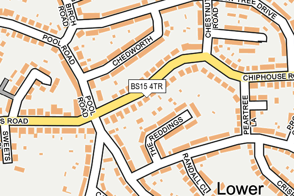 BS15 4TR map - OS OpenMap – Local (Ordnance Survey)