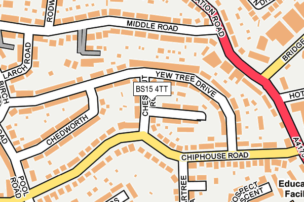 BS15 4TT map - OS OpenMap – Local (Ordnance Survey)