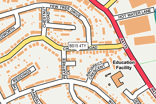 BS15 4TY map - OS OpenMap – Local (Ordnance Survey)
