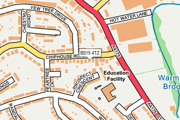 BS15 4TZ map - OS OpenMap – Local (Ordnance Survey)