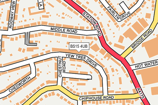 BS15 4UB map - OS OpenMap – Local (Ordnance Survey)