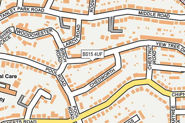 BS15 4UF map - OS OpenMap – Local (Ordnance Survey)