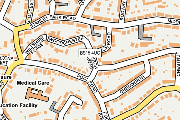 BS15 4UG map - OS OpenMap – Local (Ordnance Survey)