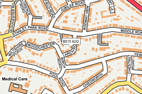 BS15 4UQ map - OS OpenMap – Local (Ordnance Survey)