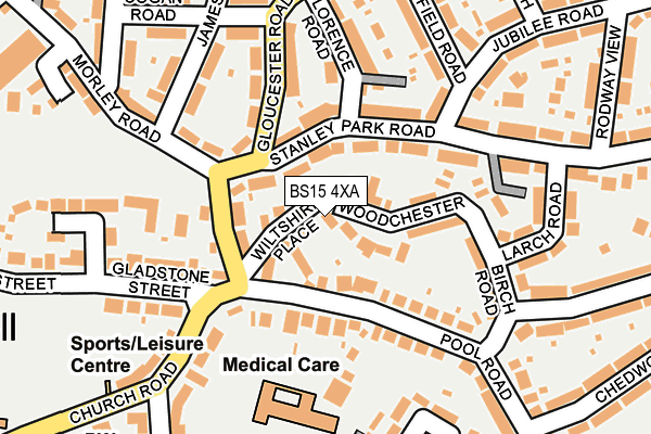 BS15 4XA map - OS OpenMap – Local (Ordnance Survey)