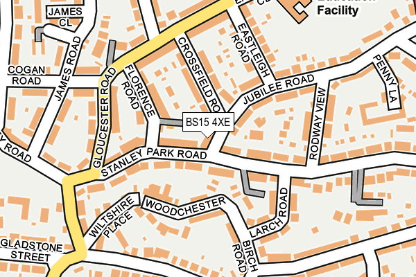 BS15 4XE map - OS OpenMap – Local (Ordnance Survey)