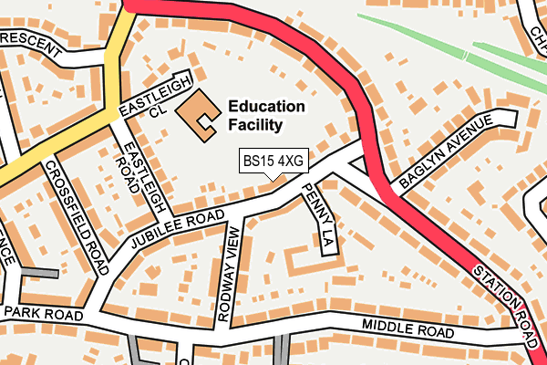 BS15 4XG map - OS OpenMap – Local (Ordnance Survey)