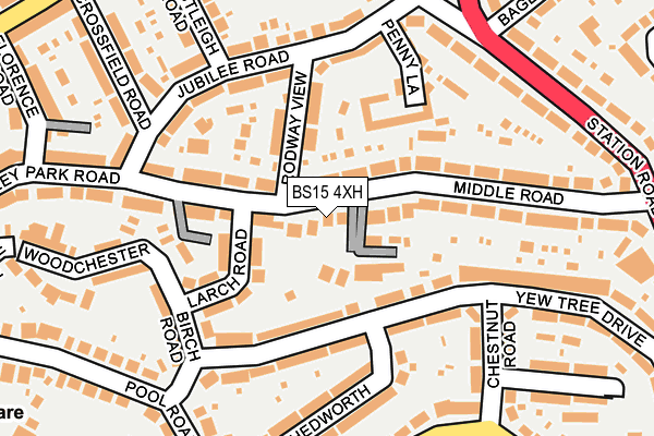 BS15 4XH map - OS OpenMap – Local (Ordnance Survey)