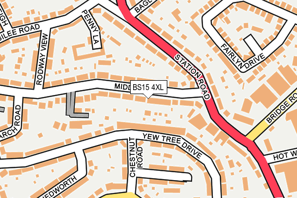 BS15 4XL map - OS OpenMap – Local (Ordnance Survey)