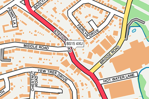 BS15 4XU map - OS OpenMap – Local (Ordnance Survey)