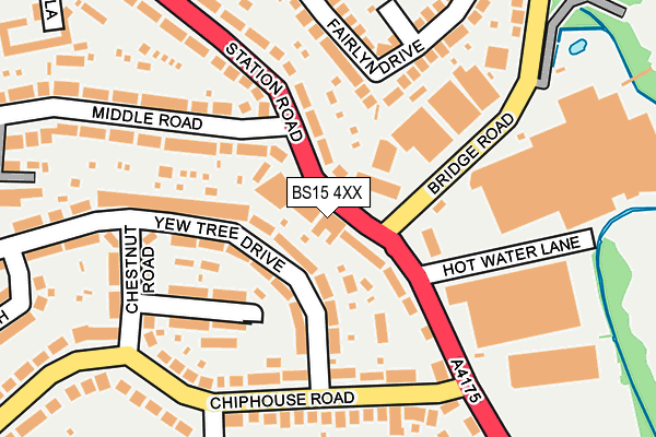BS15 4XX map - OS OpenMap – Local (Ordnance Survey)