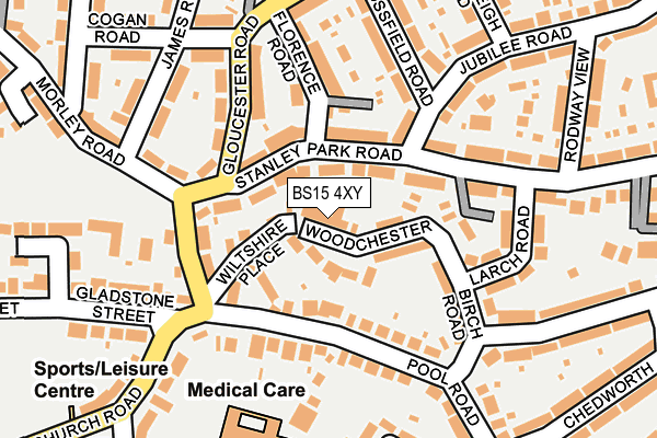 BS15 4XY map - OS OpenMap – Local (Ordnance Survey)