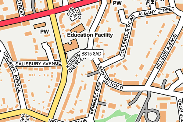 BS15 8AD map - OS OpenMap – Local (Ordnance Survey)