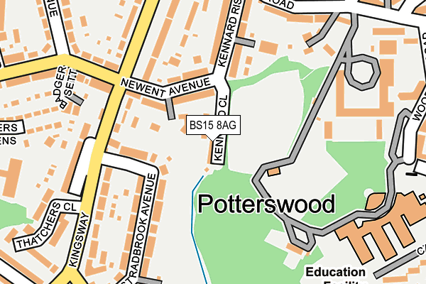 BS15 8AG map - OS OpenMap – Local (Ordnance Survey)