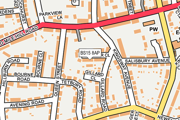 BS15 8AP map - OS OpenMap – Local (Ordnance Survey)