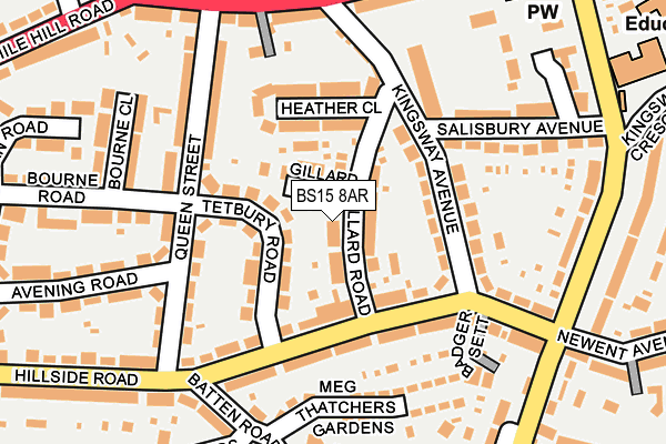 BS15 8AR map - OS OpenMap – Local (Ordnance Survey)
