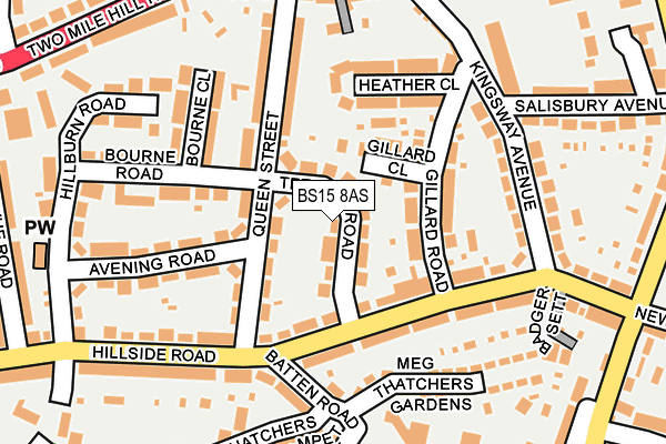 BS15 8AS map - OS OpenMap – Local (Ordnance Survey)