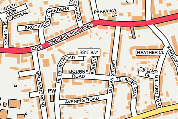 BS15 8AY map - OS OpenMap – Local (Ordnance Survey)