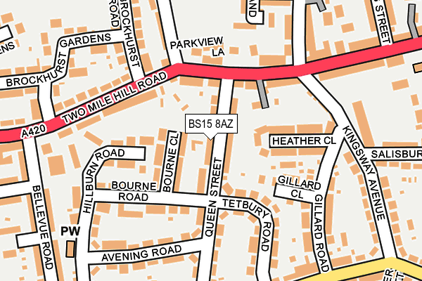 BS15 8AZ map - OS OpenMap – Local (Ordnance Survey)