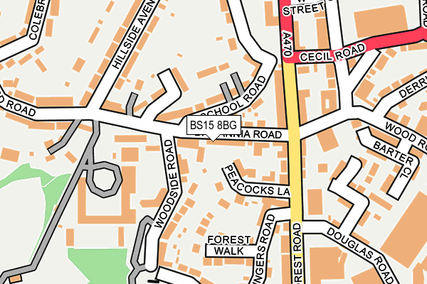 BS15 8BG map - OS OpenMap – Local (Ordnance Survey)