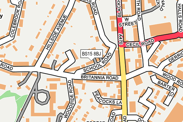 BS15 8BJ map - OS OpenMap – Local (Ordnance Survey)