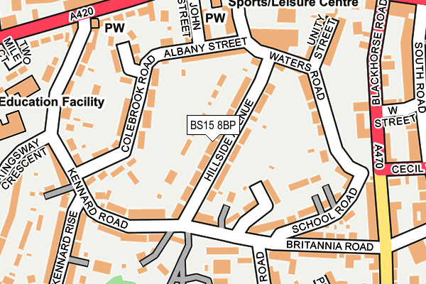 BS15 8BP map - OS OpenMap – Local (Ordnance Survey)