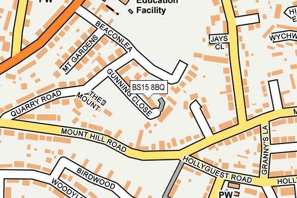 BS15 8BQ map - OS OpenMap – Local (Ordnance Survey)