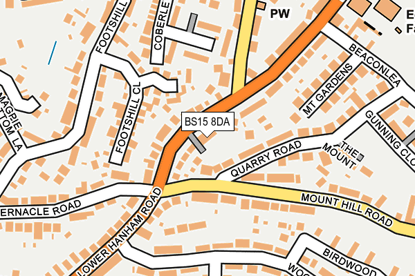 BS15 8DA map - OS OpenMap – Local (Ordnance Survey)