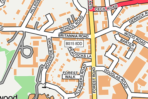 BS15 8DD map - OS OpenMap – Local (Ordnance Survey)