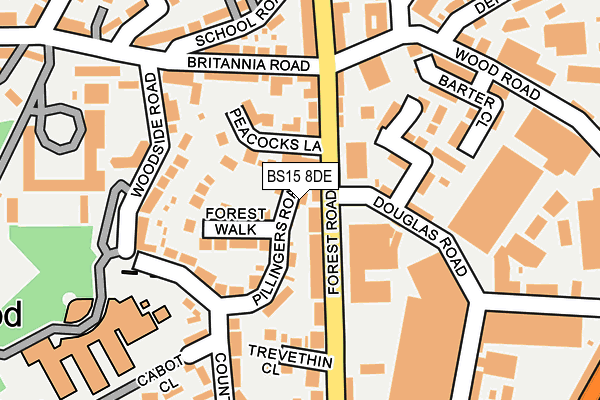 BS15 8DE map - OS OpenMap – Local (Ordnance Survey)