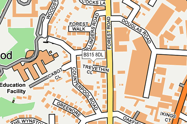 BS15 8DL map - OS OpenMap – Local (Ordnance Survey)