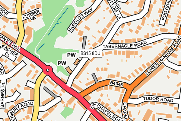 BS15 8DU map - OS OpenMap – Local (Ordnance Survey)