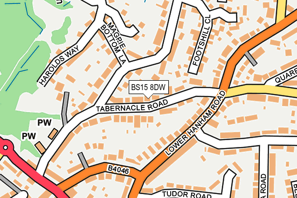 BS15 8DW map - OS OpenMap – Local (Ordnance Survey)