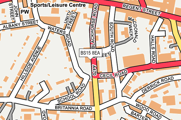 BS15 8EA map - OS OpenMap – Local (Ordnance Survey)
