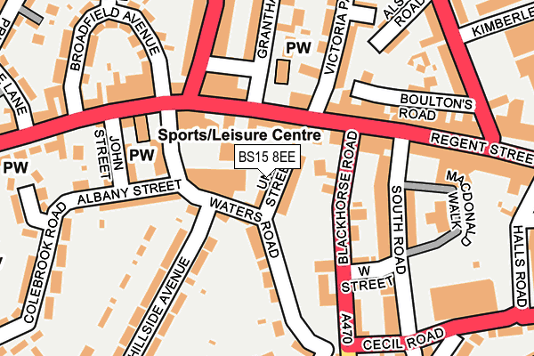 BS15 8EE map - OS OpenMap – Local (Ordnance Survey)