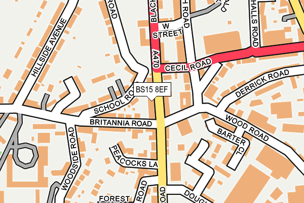 BS15 8EF map - OS OpenMap – Local (Ordnance Survey)
