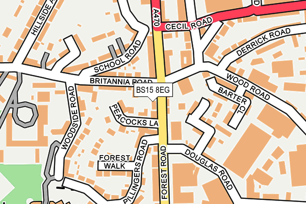 BS15 8EG map - OS OpenMap – Local (Ordnance Survey)