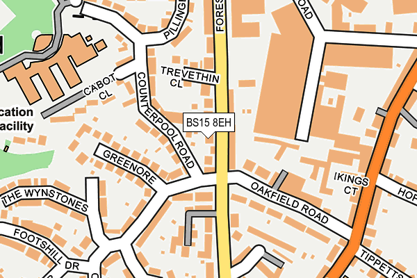 BS15 8EH map - OS OpenMap – Local (Ordnance Survey)