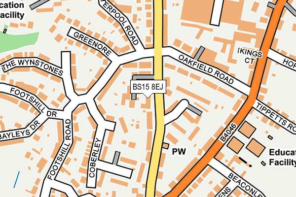 BS15 8EJ map - OS OpenMap – Local (Ordnance Survey)