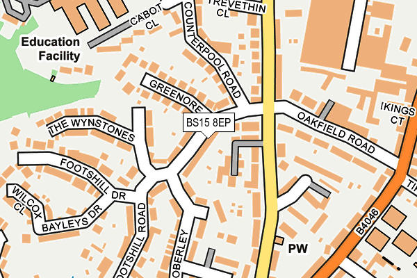 BS15 8EP map - OS OpenMap – Local (Ordnance Survey)