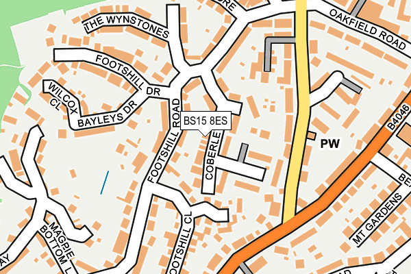 BS15 8ES map - OS OpenMap – Local (Ordnance Survey)