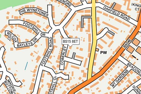 BS15 8ET map - OS OpenMap – Local (Ordnance Survey)
